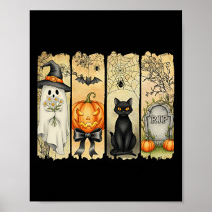 Spooky Seizoen Halloween Ghost Pumpkin Coqu Poster