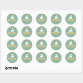 Spooky-seizoen Halloween Ghost Round Sticker (Vel)