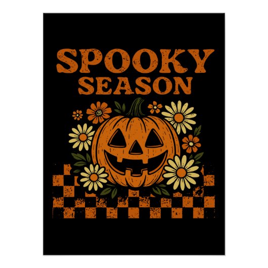Spooky Seizoen Halloween Pompoen Perfect Poster (Voorkant)