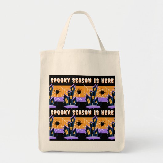 Spooky Seizoen is hier met halloween kleurenviruss Tote Bag (Voorkant)