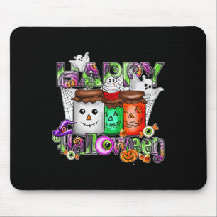 Spooky Seizoen Retro Happy Halloween Ghost Vrouwen Muismat