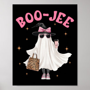 Spooky Seizoen Schattige Ghost Funny Halloween Bou Poster