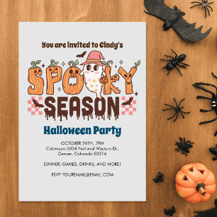 Spooky Seizoen, Schattigee Ghost, Halloween Kaart