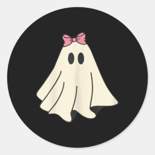 Spooky Seizoen Schattigee Retro Ghost Halloween Ko Ronde Sticker