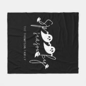 Spooky seizoensscript en witte geesten Halloween Fleece Deken (Voorkant (Horizontaal))