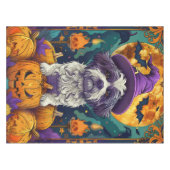 Spooky Shih Tzu Hond Halloween Heks en Pompoen Tafelkleed (Voorkant (Horizontaal))