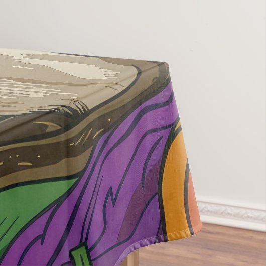 Spooky Siamese kat Halloween heks en pompoen Tafelkleed (Voorbeeld)