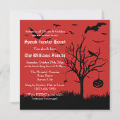 Spooky Silhouetten Halloween Kaart (Voorkant)