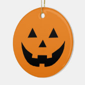 Spooky sinaasappel Jack o lantaarn pompoen Hallowe Keramisch Ornament (Links)