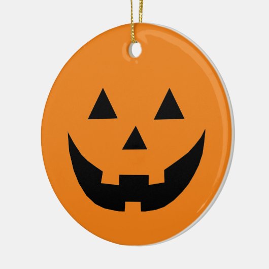 Spooky sinaasappel Jack o lantaarn pompoen Hallowe Keramisch Ornament (Links)