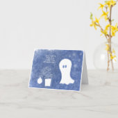 Spooky Singing Ghost Christmas-Kaart Kaart (Gele Bloem)