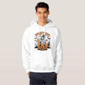 Spooky Sips Skeleton Hagedis Halloween Hoodie (Voorkant volledig)