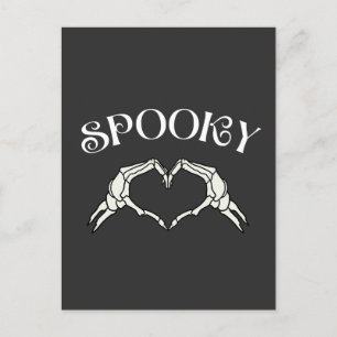 Spooky Skelet Hand Hart - Unieke Halloween Liefde Briefkaart