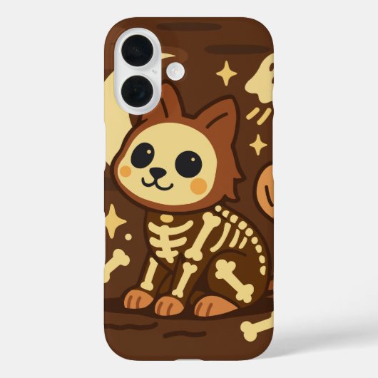 Spooky Skeleton Cat and Ghost Case-Mate iPhone Case (Achterkant)