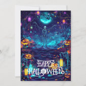 Spooky Skeleton Dance Kaart (Voorkant)