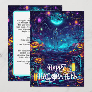 Spooky Skeleton Dance Kaart