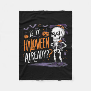Spooky Skeleton Ghost is het al Halloween Fleece Deken