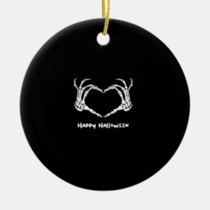 Spooky Skeleton Hand Heart beroemd gemaakt door Ha Keramisch Ornament