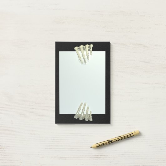 Spooky Skeleton Hands Creepy Post it Notes (Op bureau)