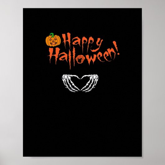 Spooky Skeleton Hands. Fijne Halloween. Poster (Voorkant)