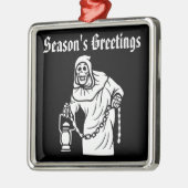 Spooky Skeleton Horror Kerstversiering Metalen Ornament (Links)