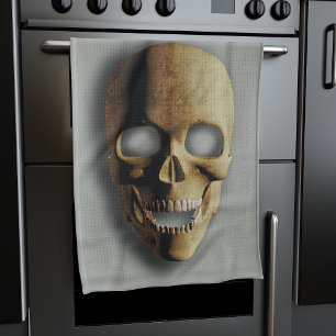 Spooky Skeleton Skull Halloween Kitchen Towel Theedoek