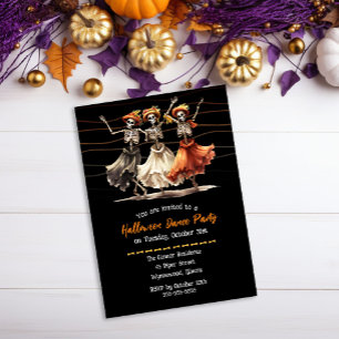 Spooky Skeletons Halloween Dance Party Uitnodiging