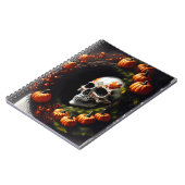 Spooky Skull and Pumpkin Wreath Notitieboek (Linkerzijde)