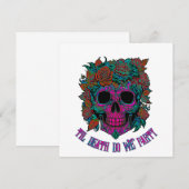 Spooky Skull Day van de Dode Halloween botten Kaart (Voorkant / Achterkant)