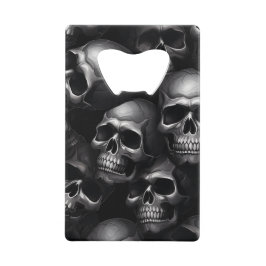 Spooky Skull Halloween Kredietkaart Flessenopener