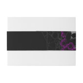 Spooky Skull Paarse Rozen Halloween Wedding Belly Uitnodigingen Wikkel (Achterkant Voorbeeld)