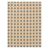 Spooky Skull Pattern Black Oranje Gold Halloween Tafelkleed (Voorkant)