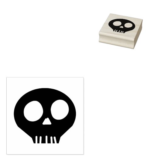 Spooky Skull Rubber Stamp Rubberstempel (Gestempeld)