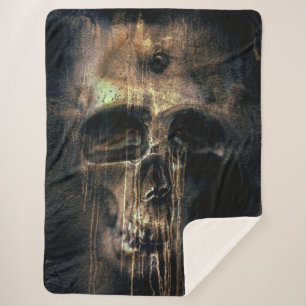 SPOOKY SKULL SHERPA DEKEN