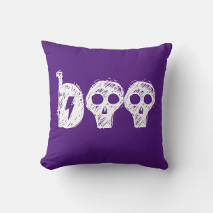 Spooky Skulls Boo Halloween Sierkussen
