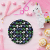 Spooky Skulls Halloween Papieren Bordje (Feest)