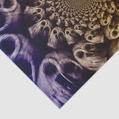 Spooky Skulls Paarse Black Abstracte Pop Art Tissuepapier (Detail)
