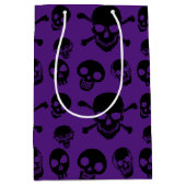 Spooky Skulls Pattern Halloween Medium Gift Bag Cadeauzakje (Voorkant)