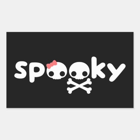 Spooky Skulls Rechthoekige Sticker (Voorkant)
