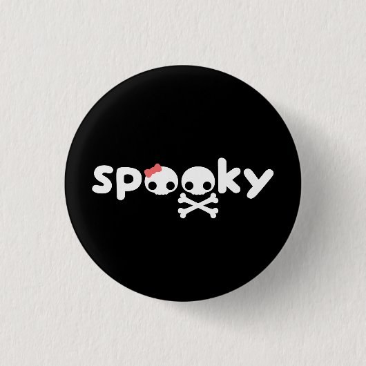 Spooky Skulls Ronde Button 3,2 Cm (Voorkant)