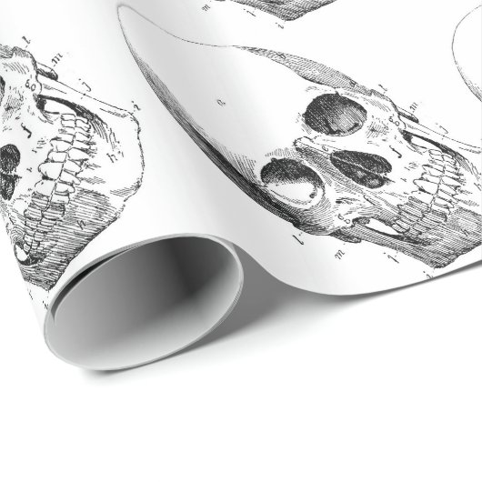 Spooky Skulls Wrapping Paper Cadeaupapier (Rol Hoek)