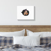 Spooky Sloth Halloween Fun - Schattigee Trick-or-T Canvas Afdruk (Insitu (Slaapkamer))