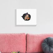 Spooky Sloth Halloween Fun - Schattigee Trick-or-T Canvas Afdruk (Insitu (Woonkamer))