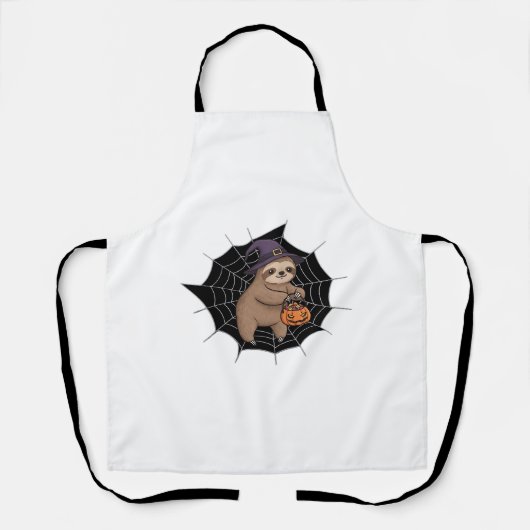 Spooky Sloth Halloween Fun - Schattigee Trick-or-T Schort (Voorkant)