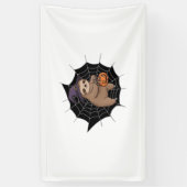 Spooky Sloth Halloween Fun - Schattigee Trick-or-T Spandoek (Verticaal)