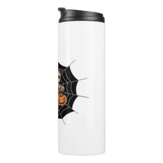 Spooky Sloth Halloween Fun - Schattigee Trick-or-T Thermosbeker (Geroteerd rechts)