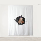 Spooky Sloth Halloween Fun - Schattigee Trick-or-T Wandkleed (Voorkant)