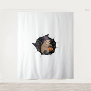 Spooky Sloth Halloween Fun - Schattigee Trick-or-T Wandkleed