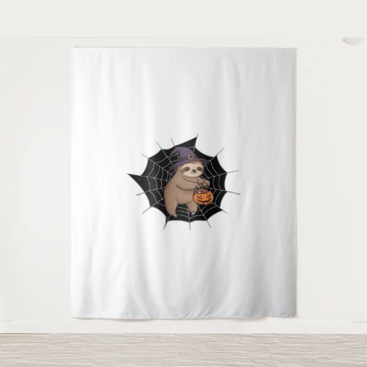Spooky Sloth Halloween Fun - Schattigee Trick-or-T Wandkleed (Voorkant)