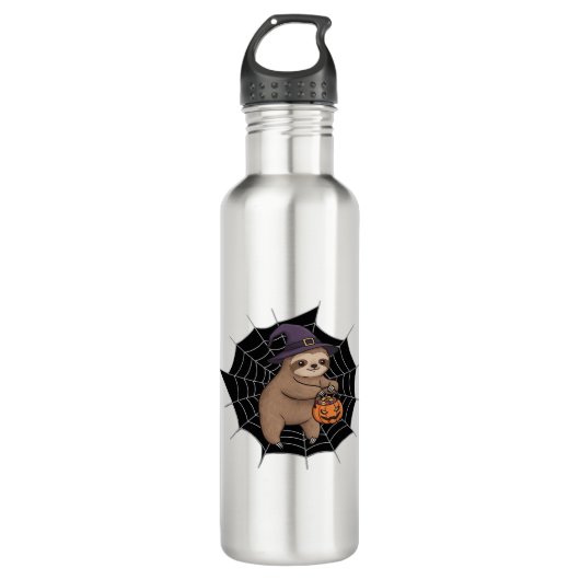 Spooky Sloth Halloween Fun - Schattigee Trick-or-T Waterfles (Voorkant)